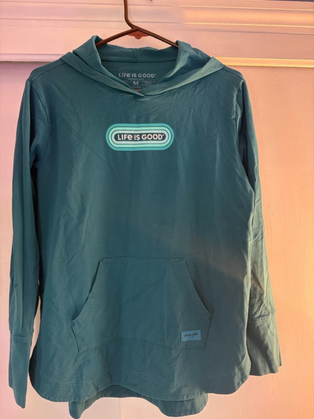 Life Is Good Teal Women's Crusher-Flex Hoodie